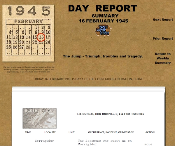 THE CORREGIDOR DAY REPORTS